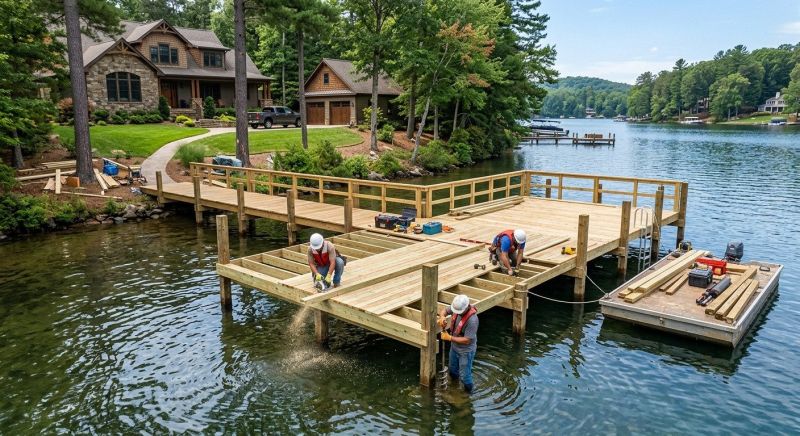 Pond Dock Construction in Denver County, CO