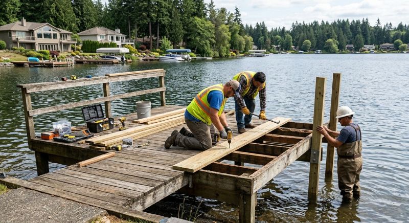 Wood Dock Repair in Alpharetta, GA