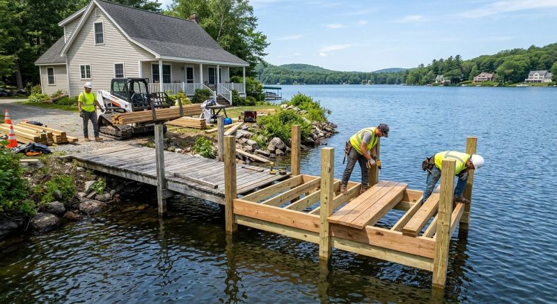 Wood Dock Installation in Roswell, GA